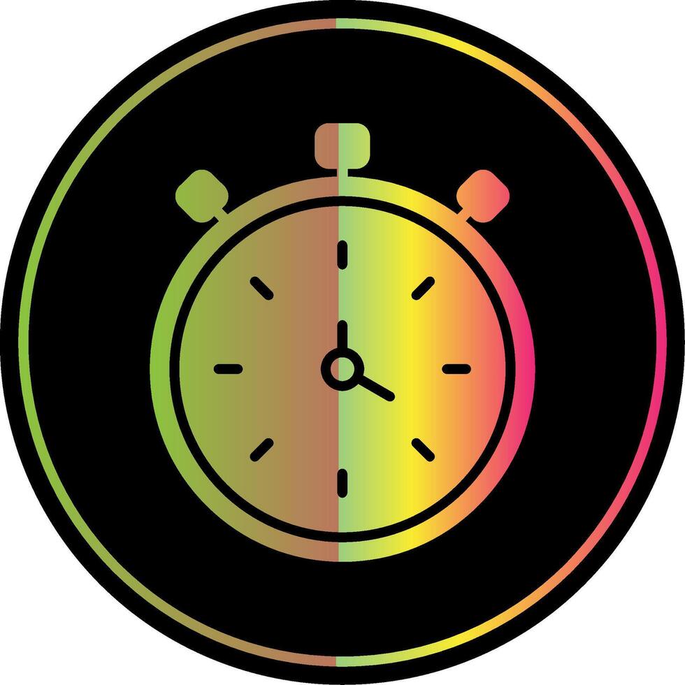 stopwatch glyph ten gevolge kleur icoon ontwerp vector