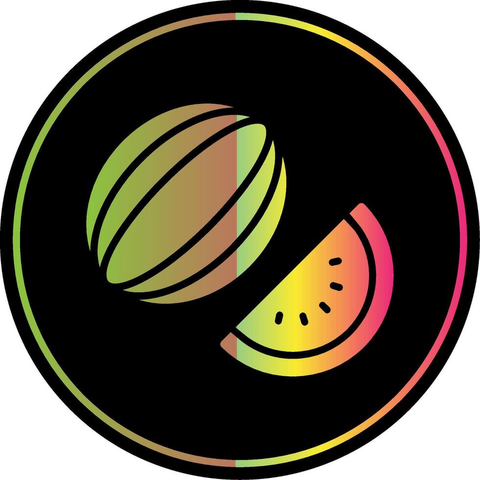 watermeloen glyph ten gevolge kleur icoon ontwerp vector