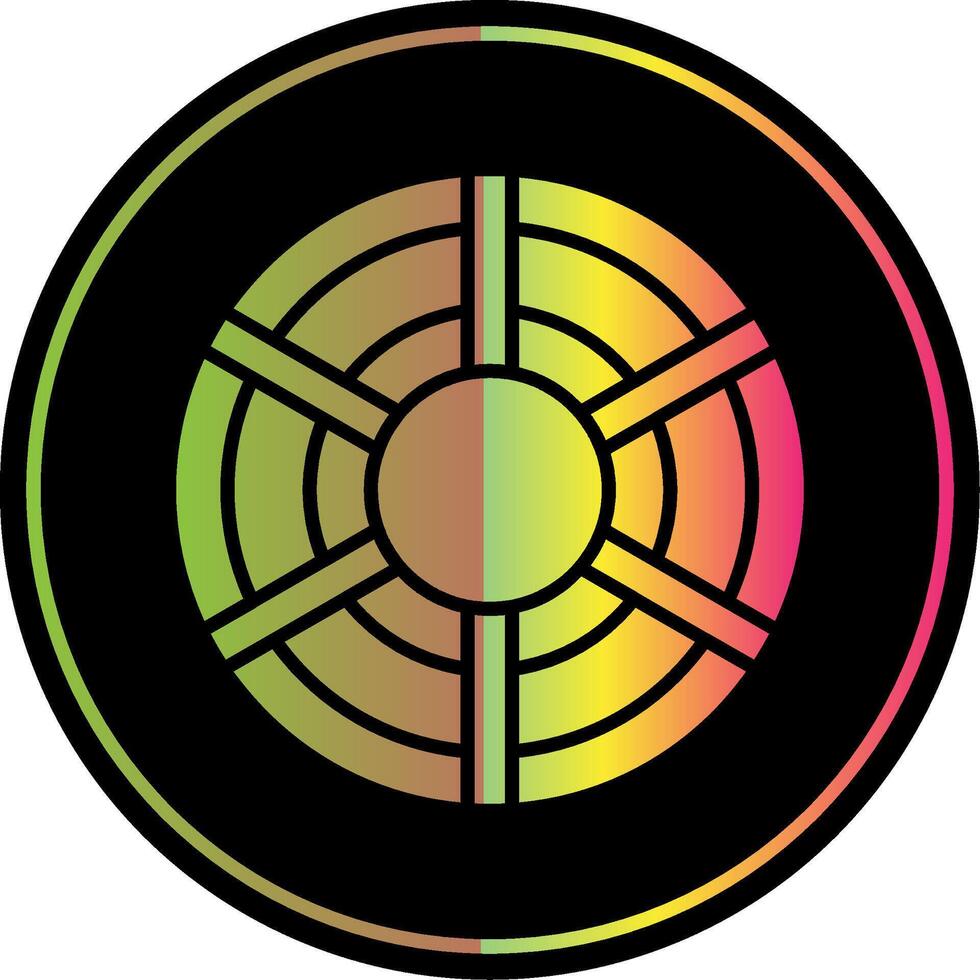 kleur wiel glyph ten gevolge kleur icoon ontwerp vector