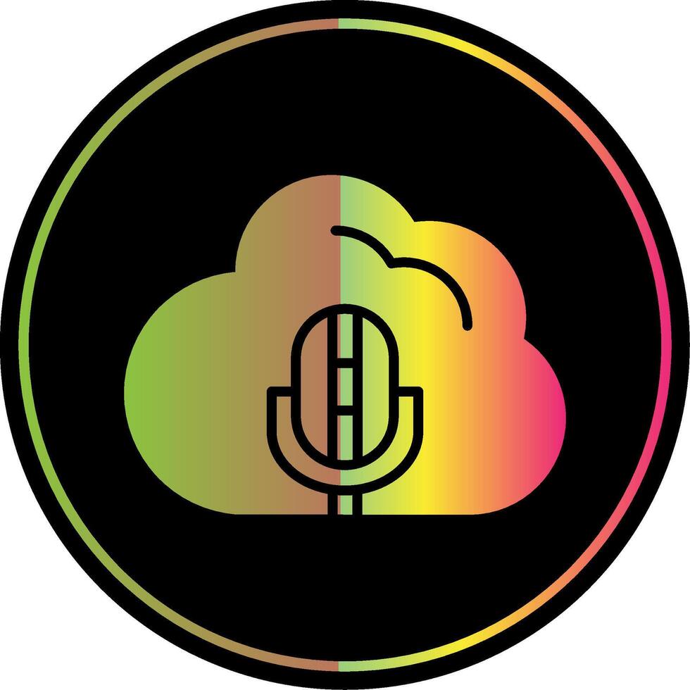 wolk glyph ten gevolge kleur icoon ontwerp vector