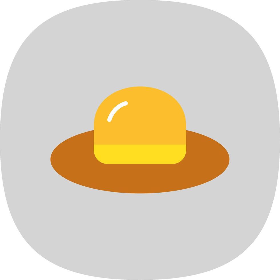 hoed vlak kromme icoon ontwerp vector