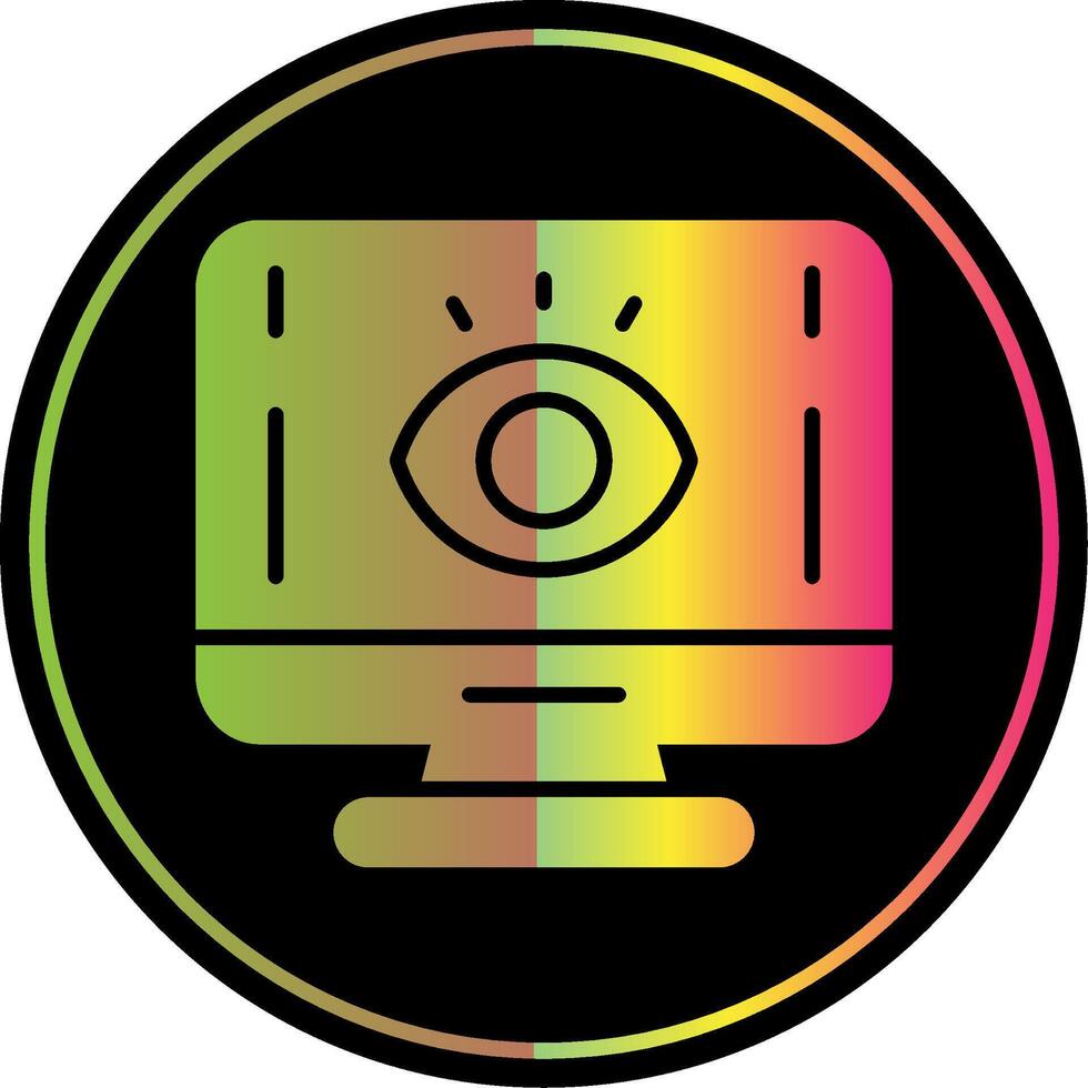computer glyph ten gevolge kleur icoon ontwerp vector
