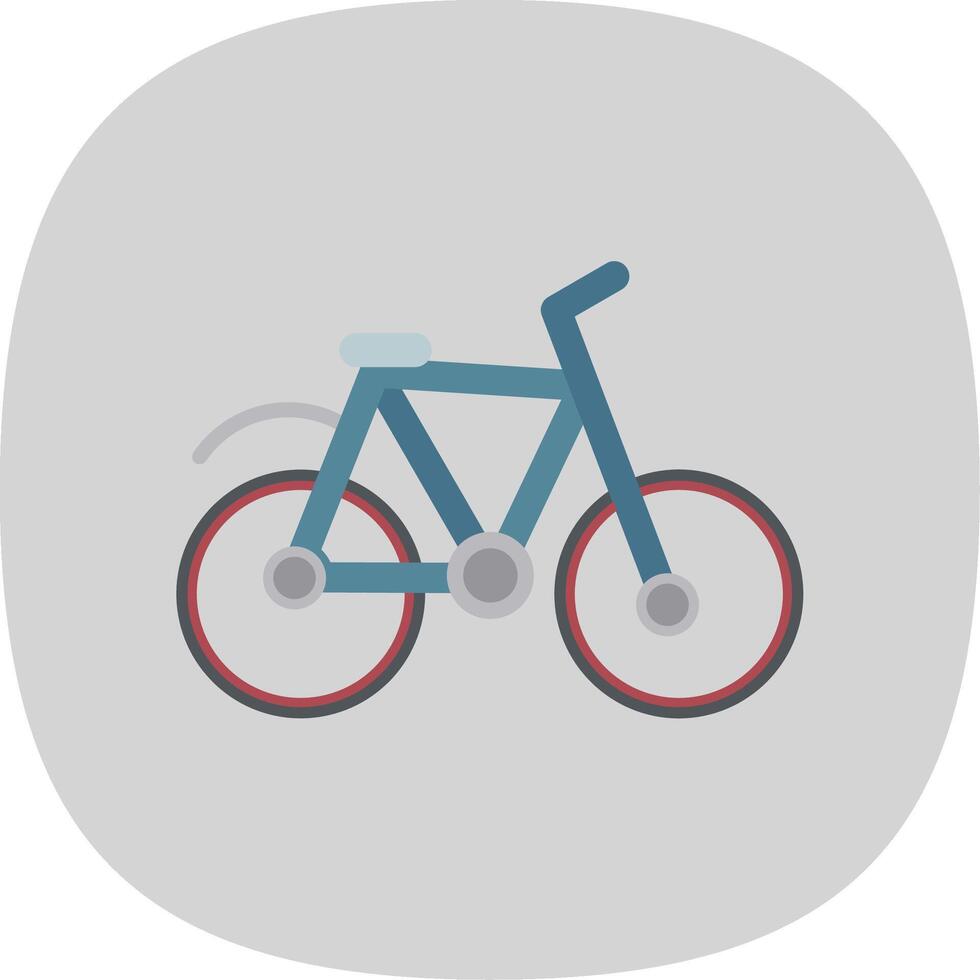 fiets vlak kromme icoon ontwerp vector