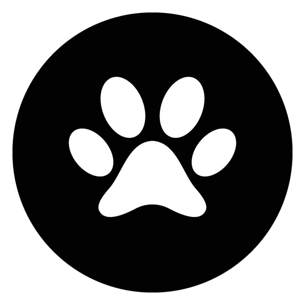 hond voetafdruk logo vector