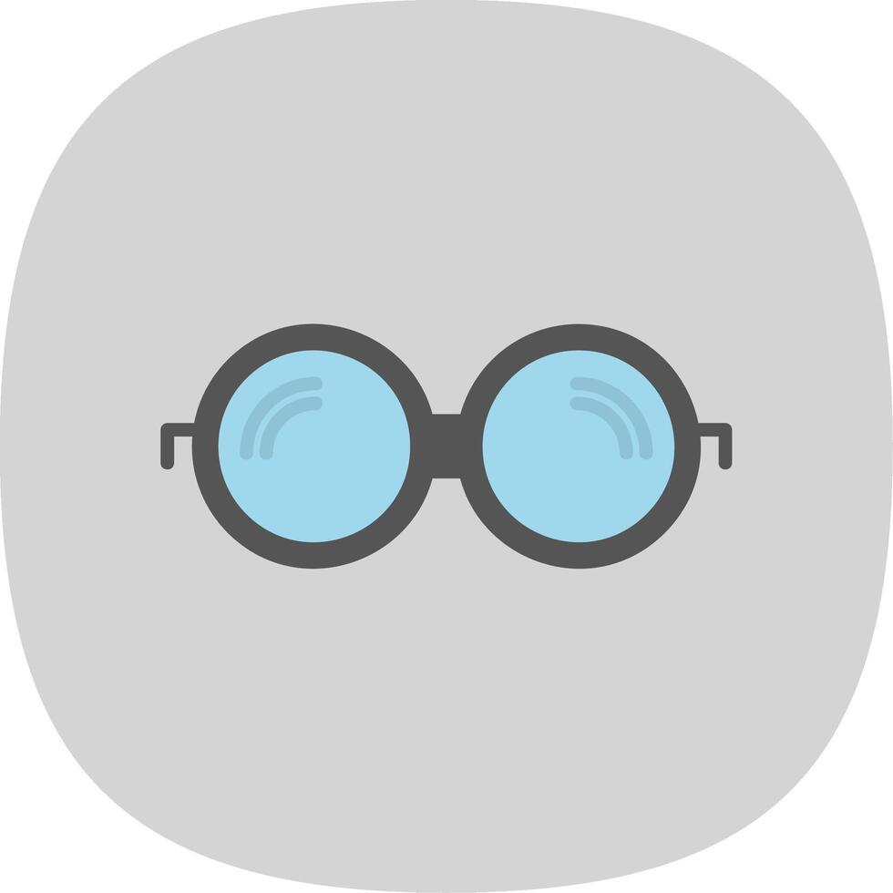 bril vlak kromme icoon ontwerp vector