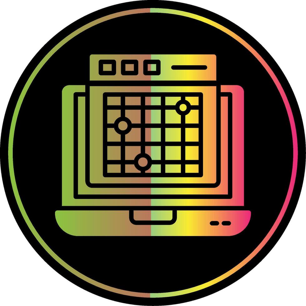 heatmap glyph ten gevolge kleur icoon ontwerp vector