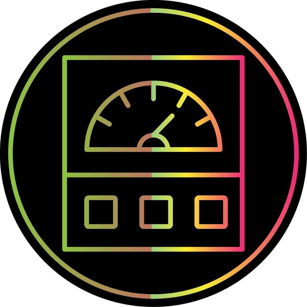 ampèremeter lijn helling ten gevolge kleur icoon ontwerp vector