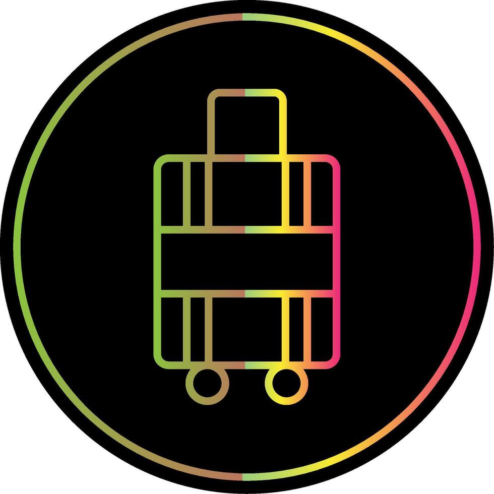 bagage lijn helling ten gevolge kleur icoon ontwerp vector