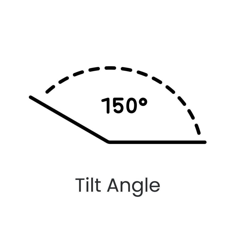 neiging hoek lijn icoon met bewerkbare beroerte vector