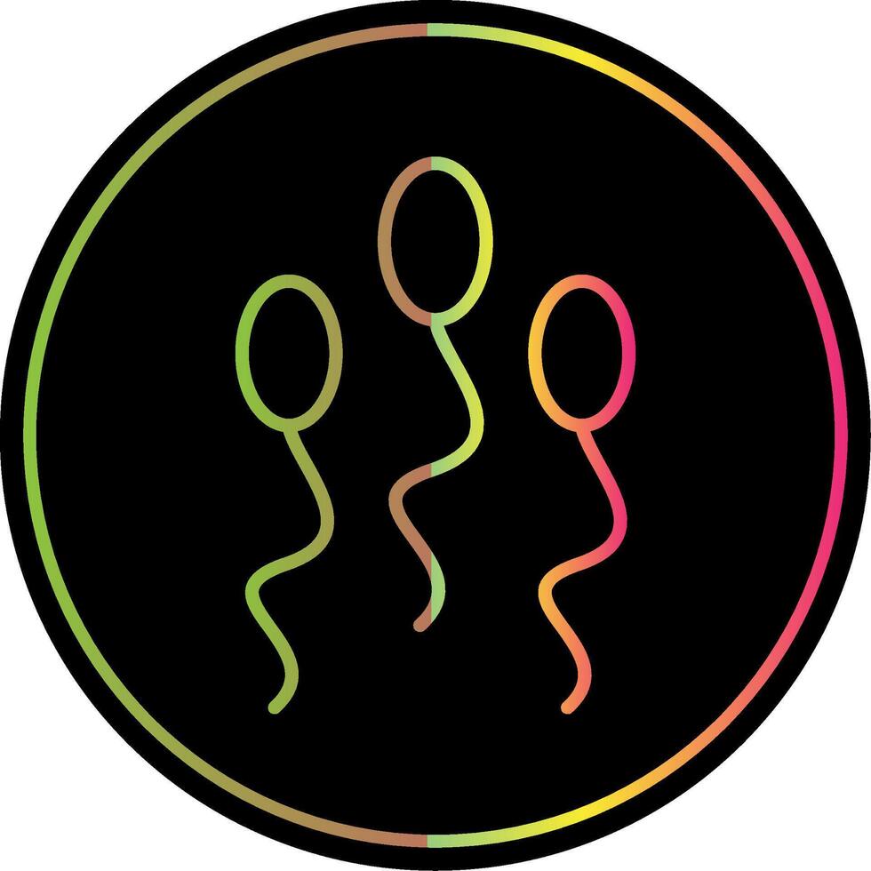 sperma lijn helling ten gevolge kleur icoon ontwerp vector