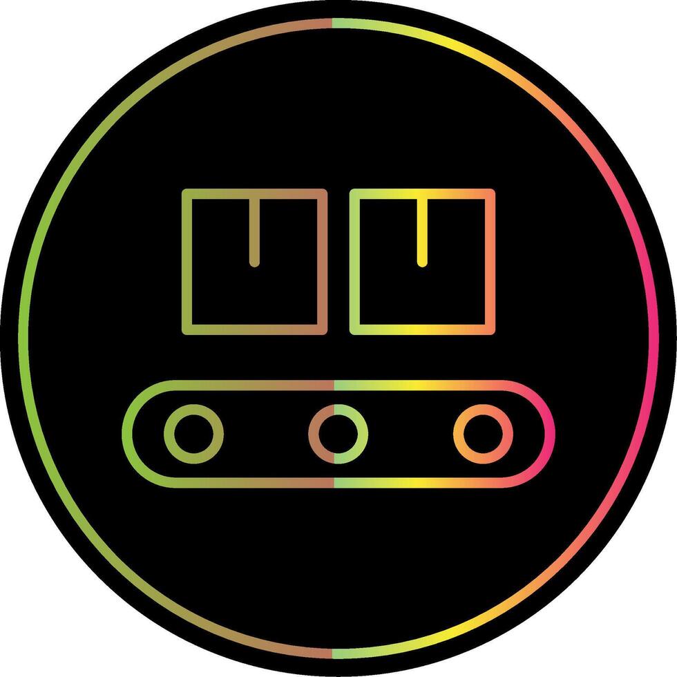 transportband riem lijn helling ten gevolge kleur icoon ontwerp vector