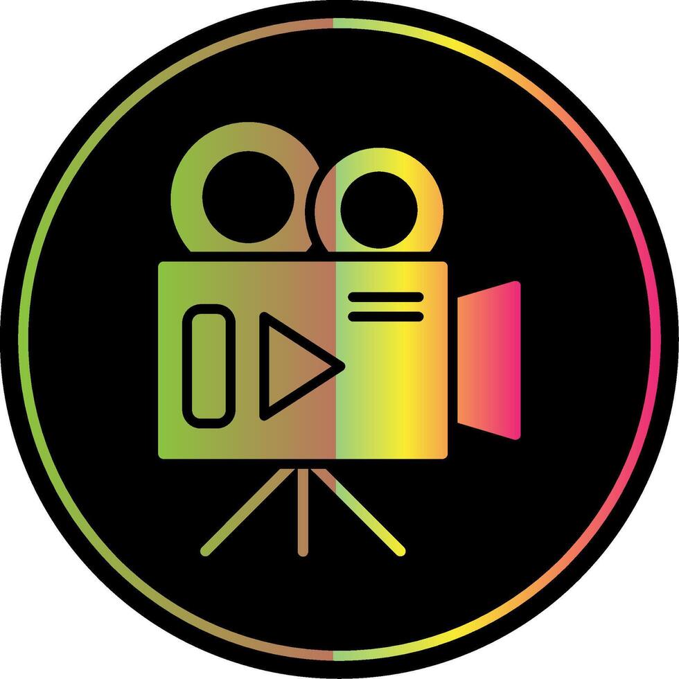 camera glyph ten gevolge kleur icoon ontwerp vector