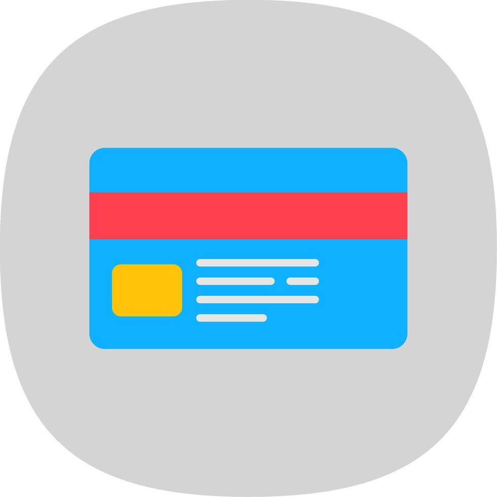 credit kaart vlak kromme icoon ontwerp vector