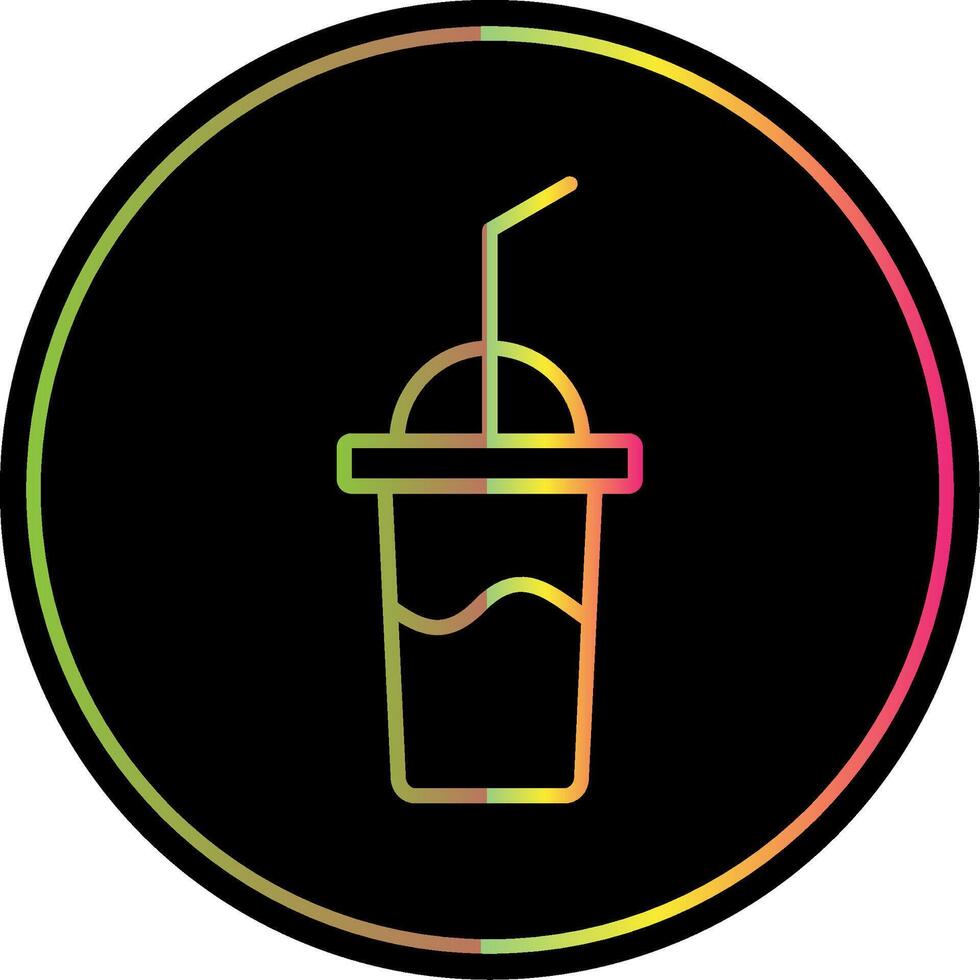 milkshake lijn helling ten gevolge kleur icoon ontwerp vector