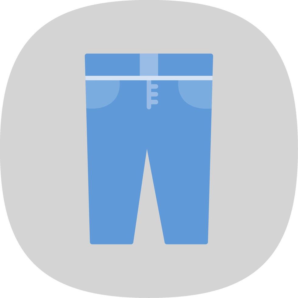 jeans vlak kromme icoon ontwerp vector
