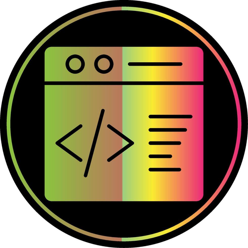 website codes glyph ten gevolge kleur icoon ontwerp vector