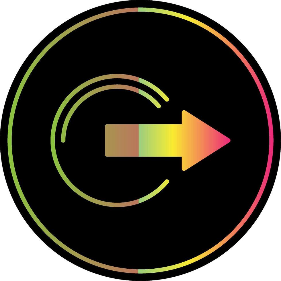 uitloggen glyph ten gevolge kleur icoon ontwerp vector
