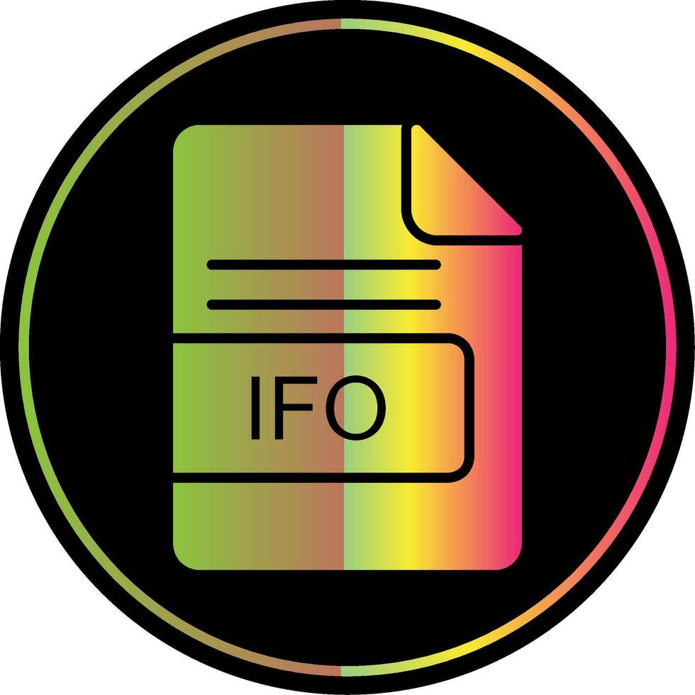 ifo het dossier formaat glyph ten gevolge kleur icoon ontwerp vector
