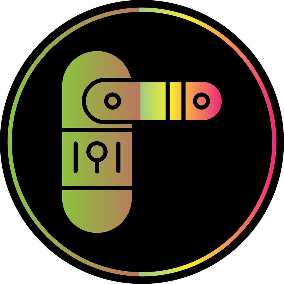 deur slot glyph ten gevolge kleur icoon ontwerp vector