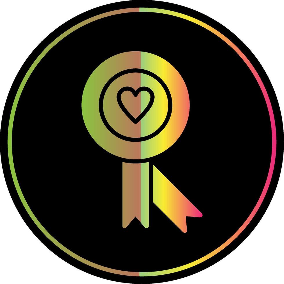 medaille glyph ten gevolge kleur icoon ontwerp vector