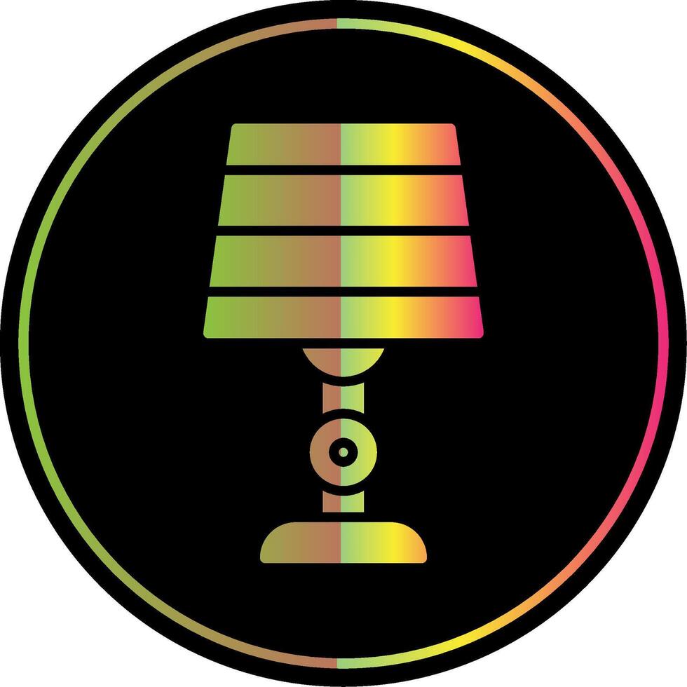 lamp glyph ten gevolge kleur icoon ontwerp vector