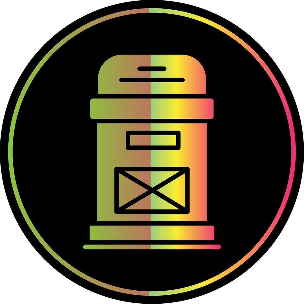 brievenbus glyph ten gevolge kleur icoon ontwerp vector