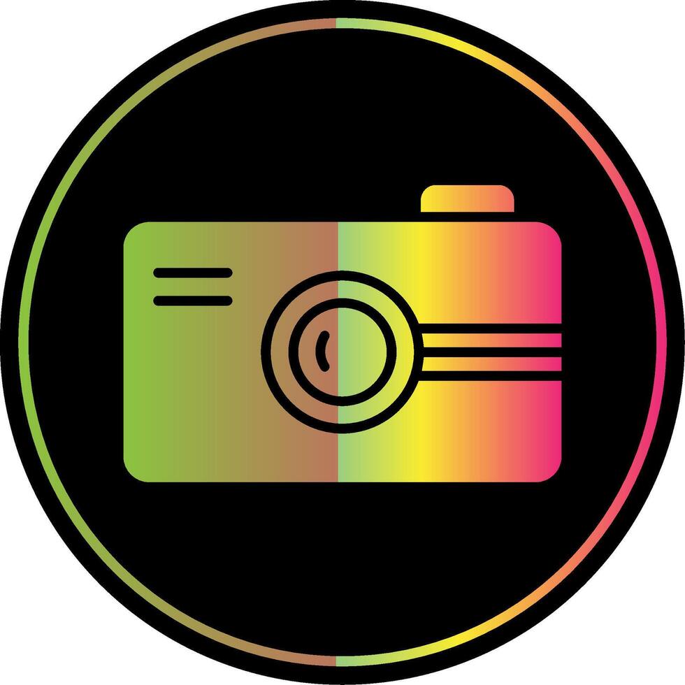 digitaal camera glyph ten gevolge kleur icoon ontwerp vector