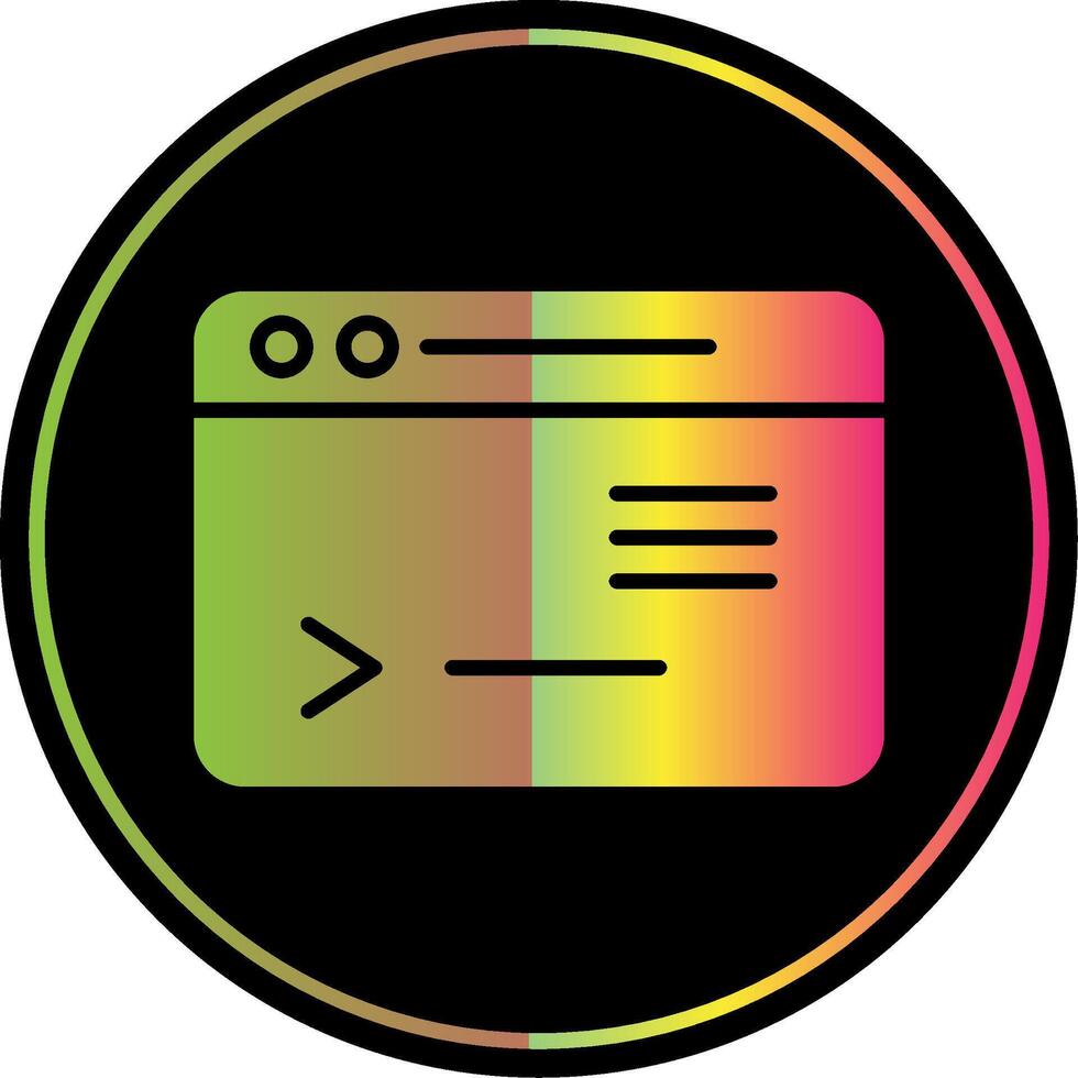 commandoglyph ten gevolge kleur multi cirkel glyph ten gevolge kleur icoon ontwerp vector