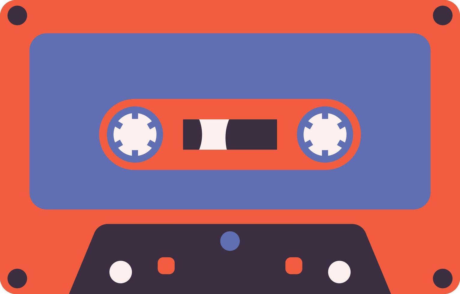 retro cassette plakband illustratie. in wijnoogst 90s stijl vector