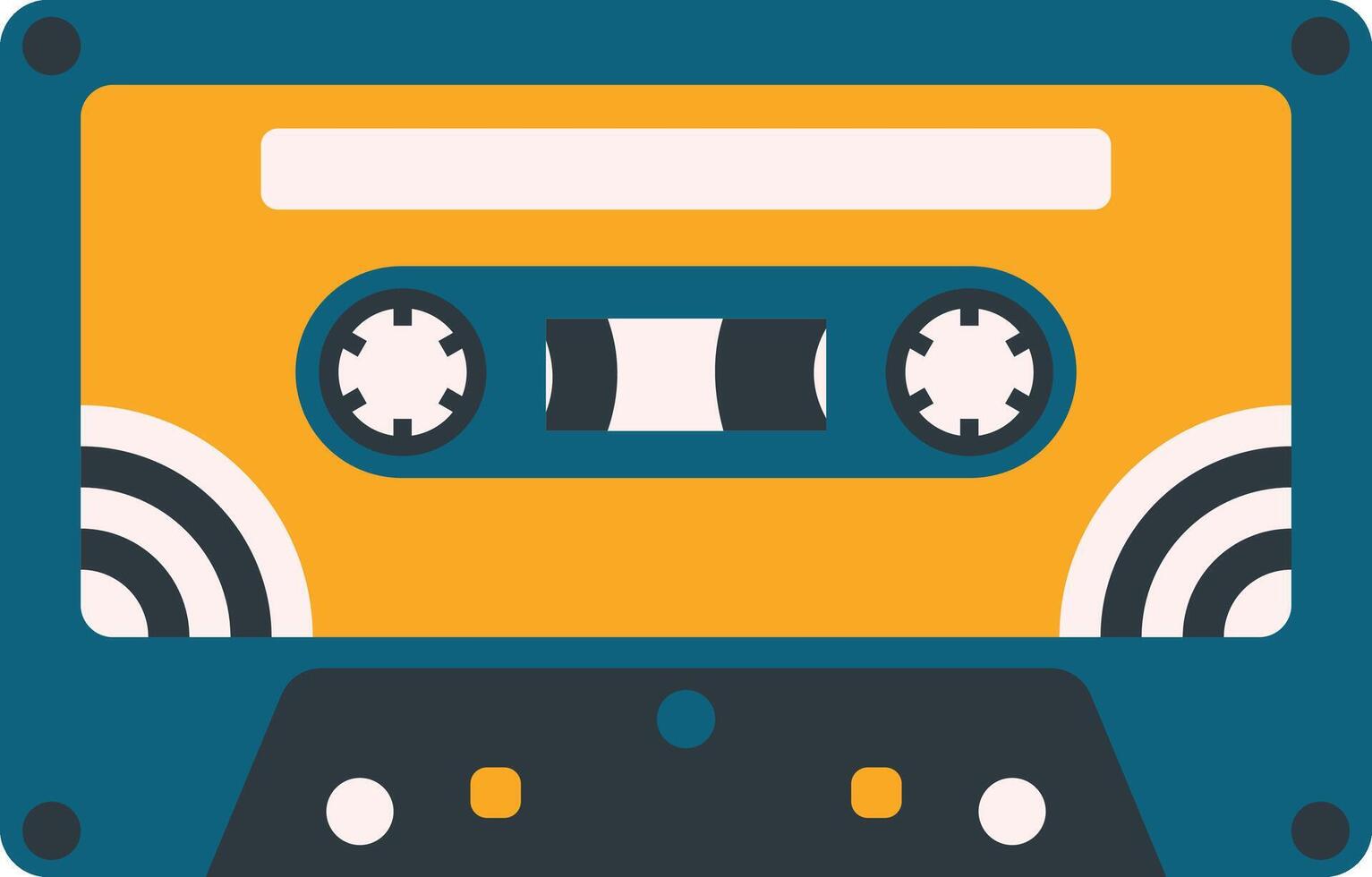 retro cassette plakband illustratie. in kleurrijk wijnoogst stijl vector