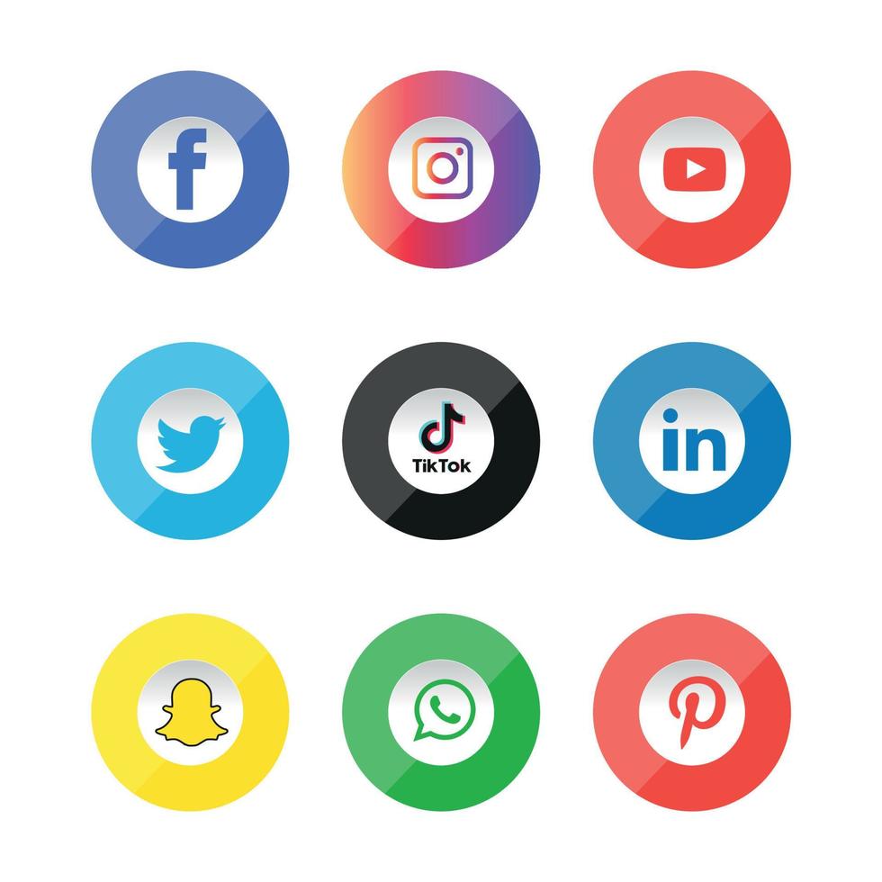 sociale media plat pictogrammen technologie, netwerk. achtergrond groep smiley face verkoop. delen, zoals, vectorillustratie twitter, youtube, whatsapp, snapchat, facebook, instagram, tiktok, tok vector