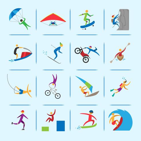 Extreme sportenpictogrammen vector