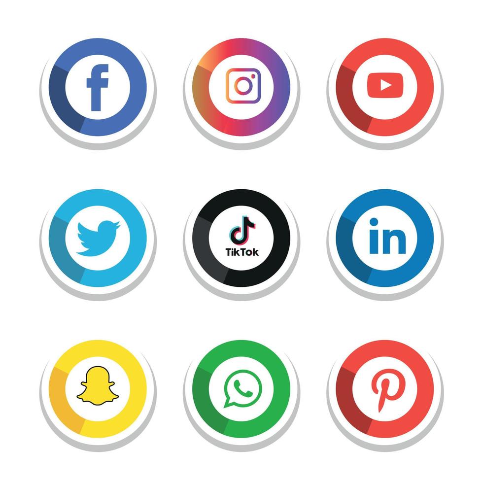 sociale media plat pictogrammen technologie, netwerk. achtergrond groep smiley face verkoop. delen, zoals, vectorillustratie twitter, youtube, whatsapp, snapchat, facebook, instagram, tiktok, tok vector