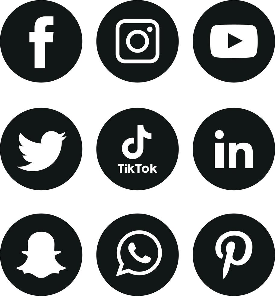 sociale media plat pictogrammen technologie, netwerk. achtergrond groep smiley face verkoop. delen, zoals, vectorillustratie twitter, youtube, whatsapp, snapchat, facebook, instagram, tiktok, tok vector