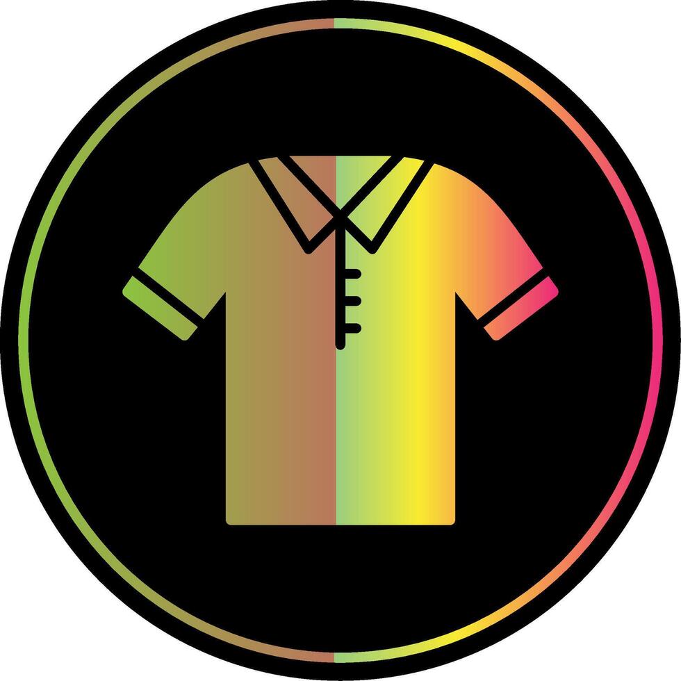 polo overhemd glyph ten gevolge kleur icoon ontwerp vector