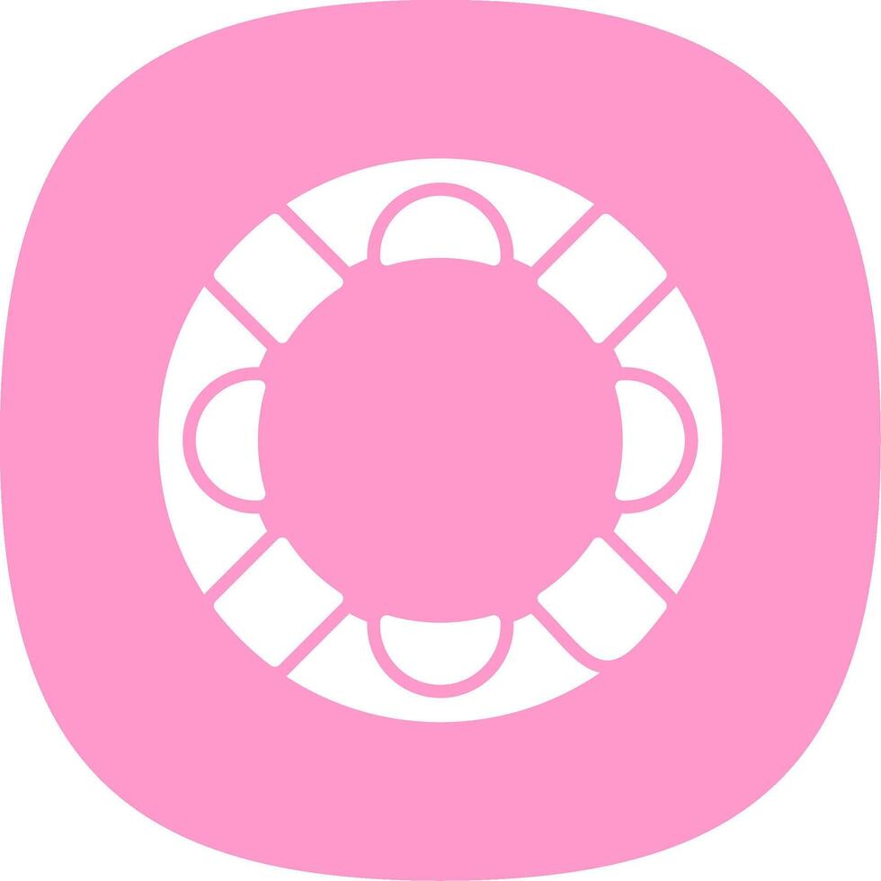 rubber ring glyph kromme icoon ontwerp vector