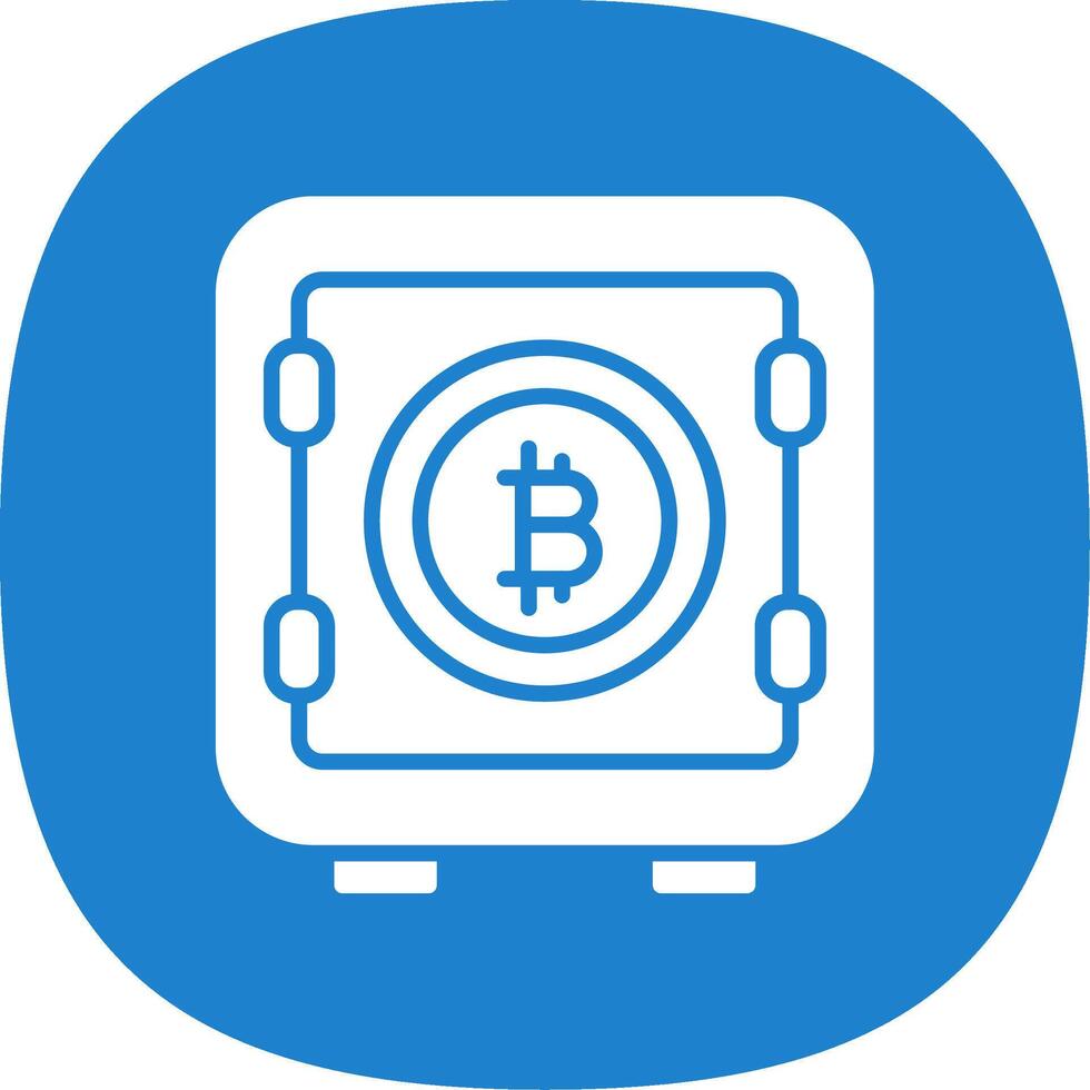 bitcoin opslagruimte glyph kromme icoon ontwerp vector