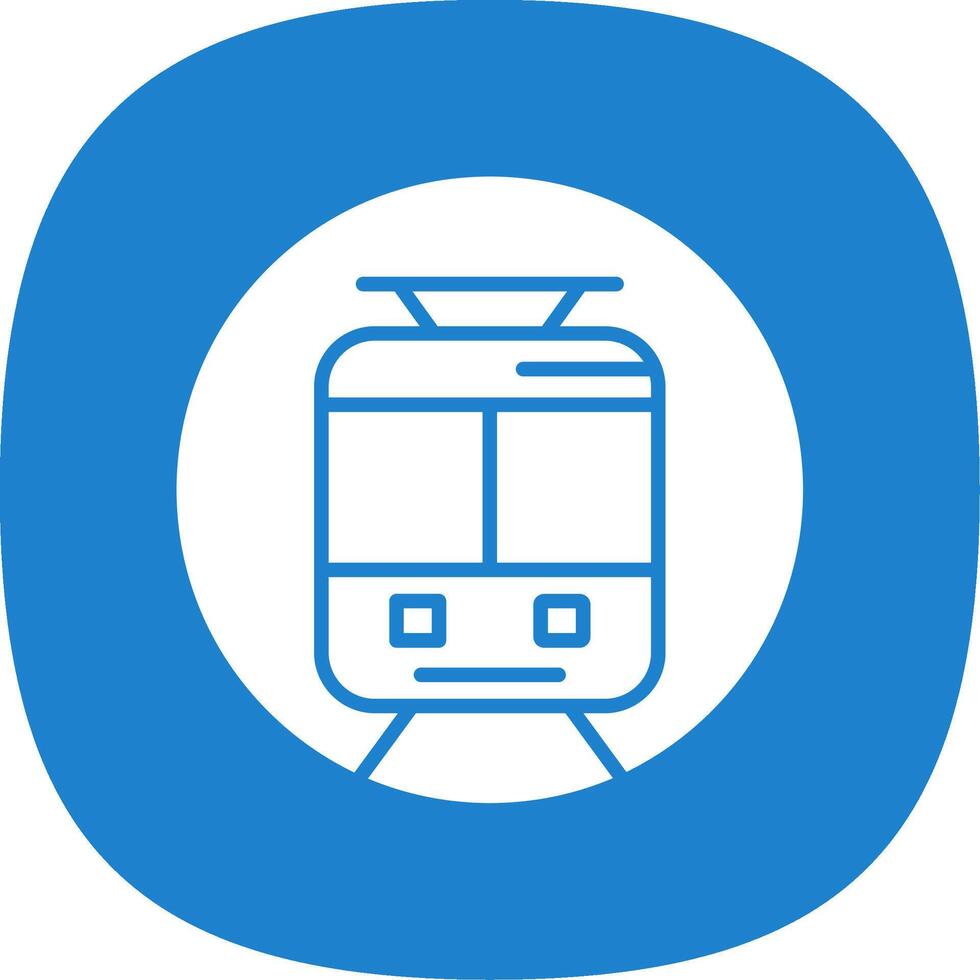 ondergronds trein glyph kromme icoon ontwerp vector
