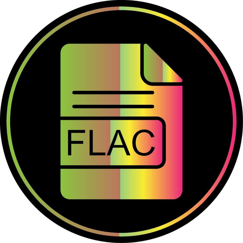 flac het dossier formaat glyph ten gevolge kleur icoon ontwerp vector