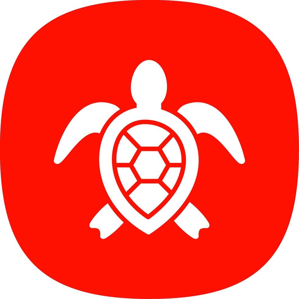 zee schildpad glyph kromme icoon ontwerp vector