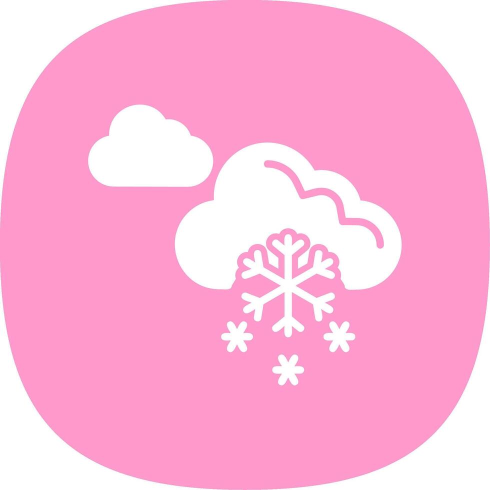 sneeuwen glyph kromme icoon ontwerp vector