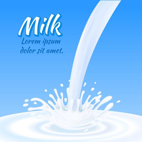 Melk splash achtergrond vector