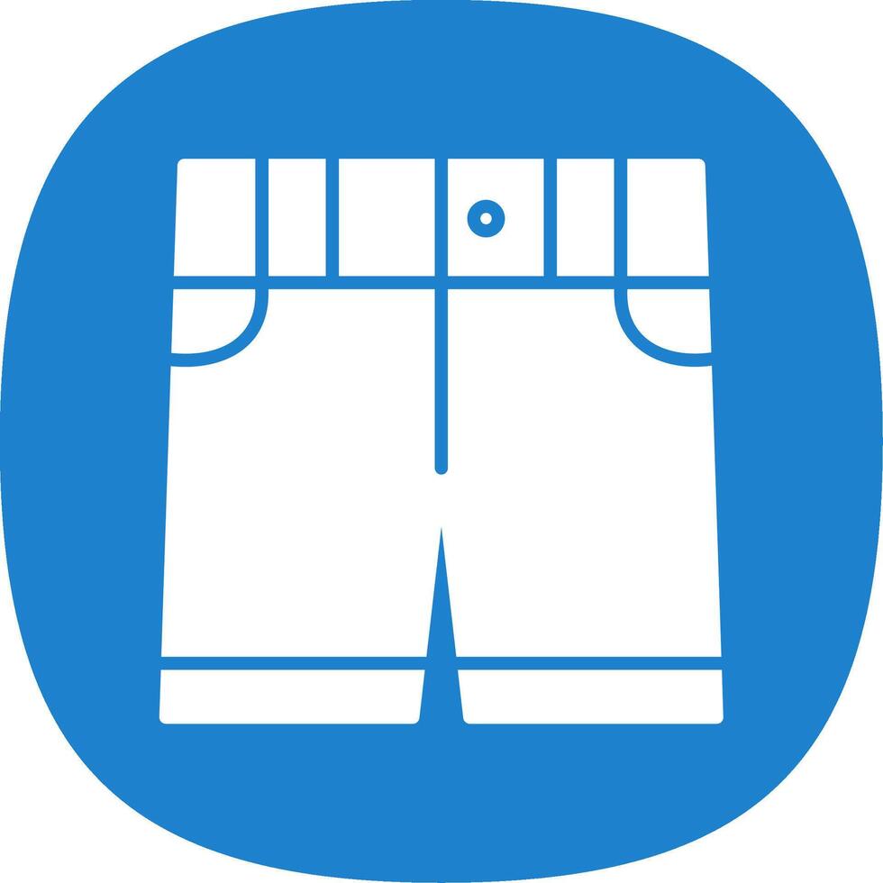 shorts glyph kromme icoon ontwerp vector