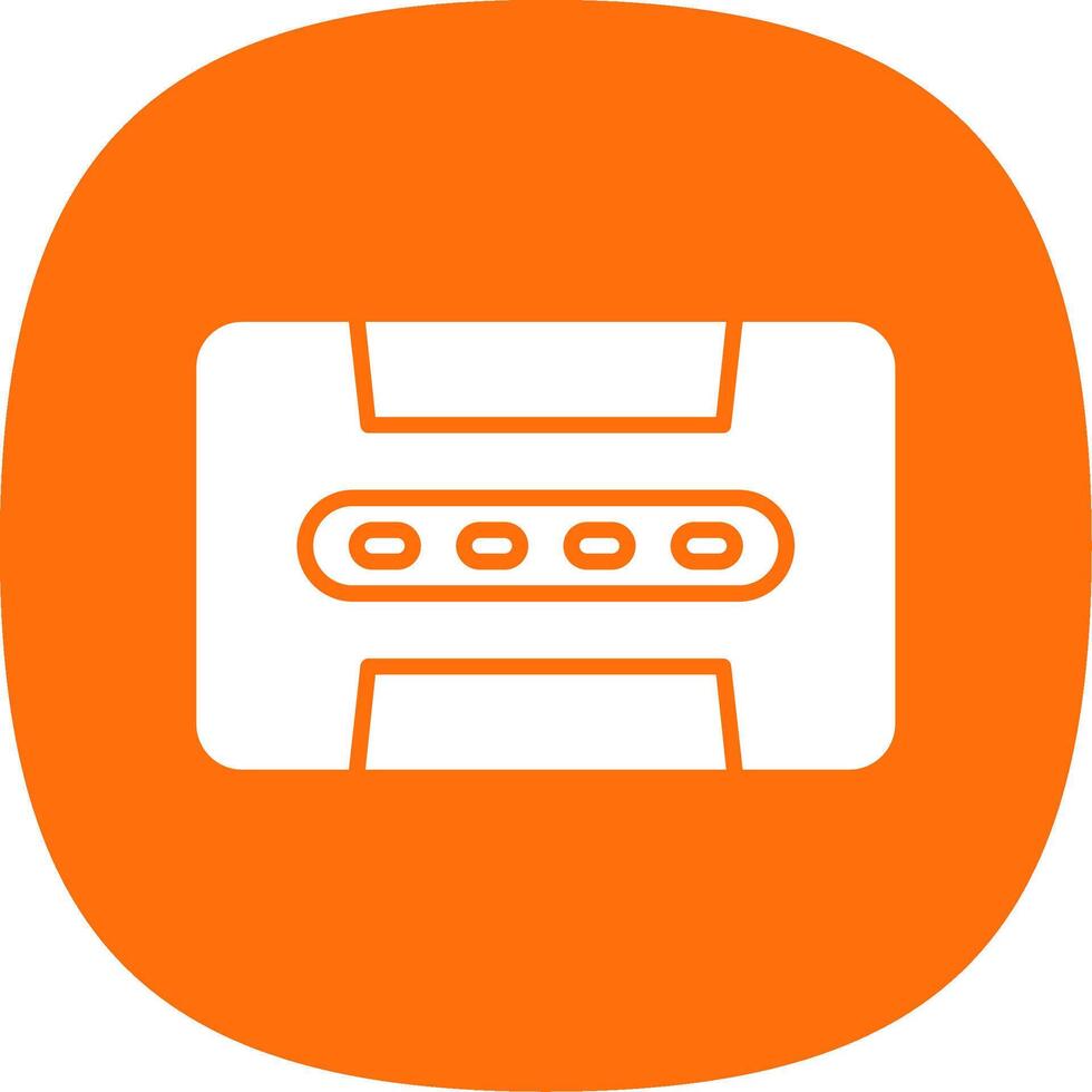 cassette glyph kromme icoon ontwerp vector