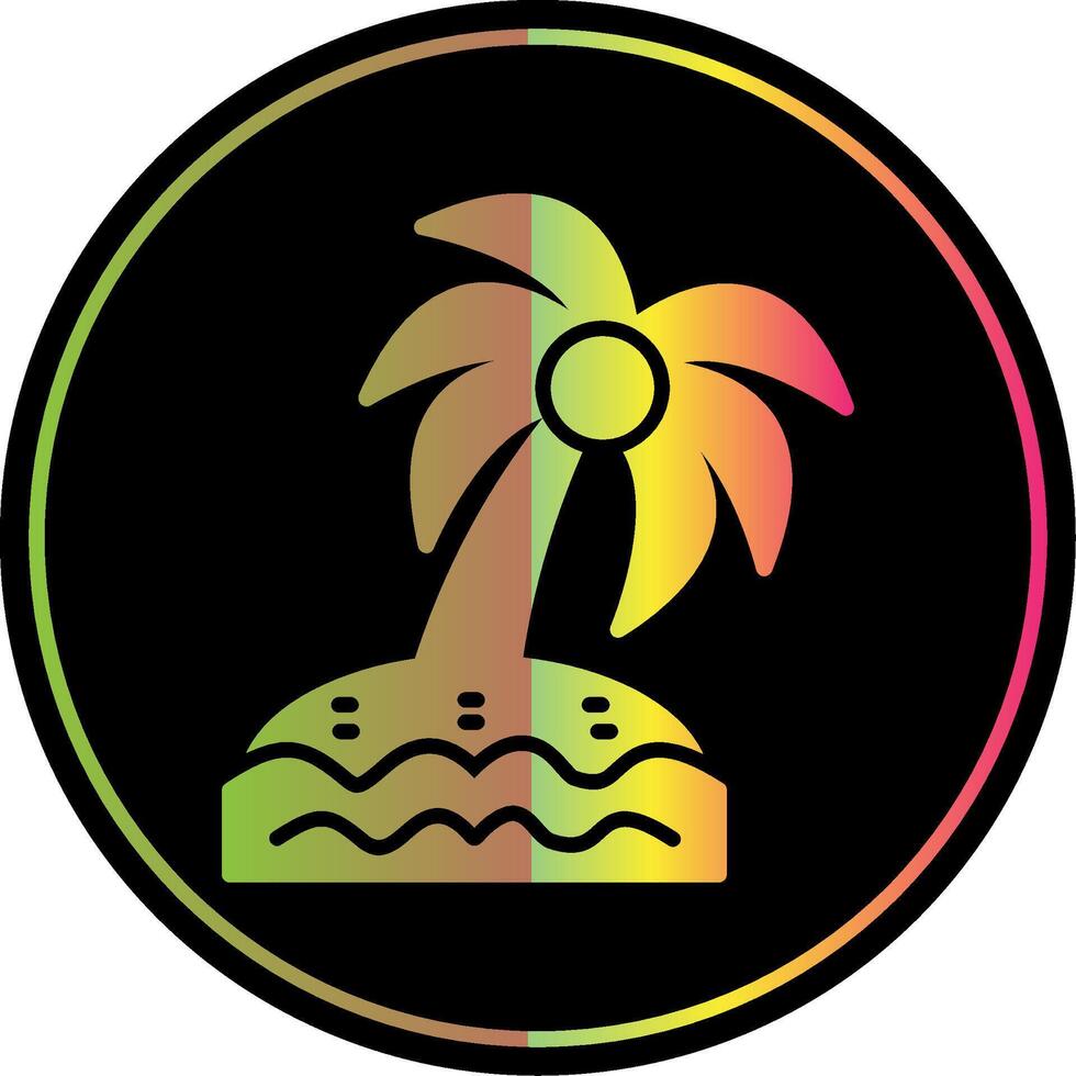 palm boom glyph ten gevolge kleur icoon ontwerp vector