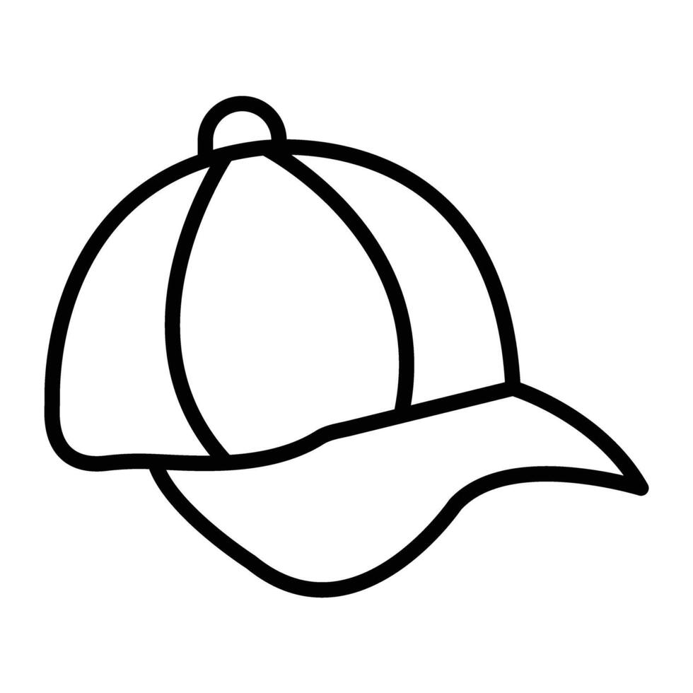 baseball cap lijn icoon vector