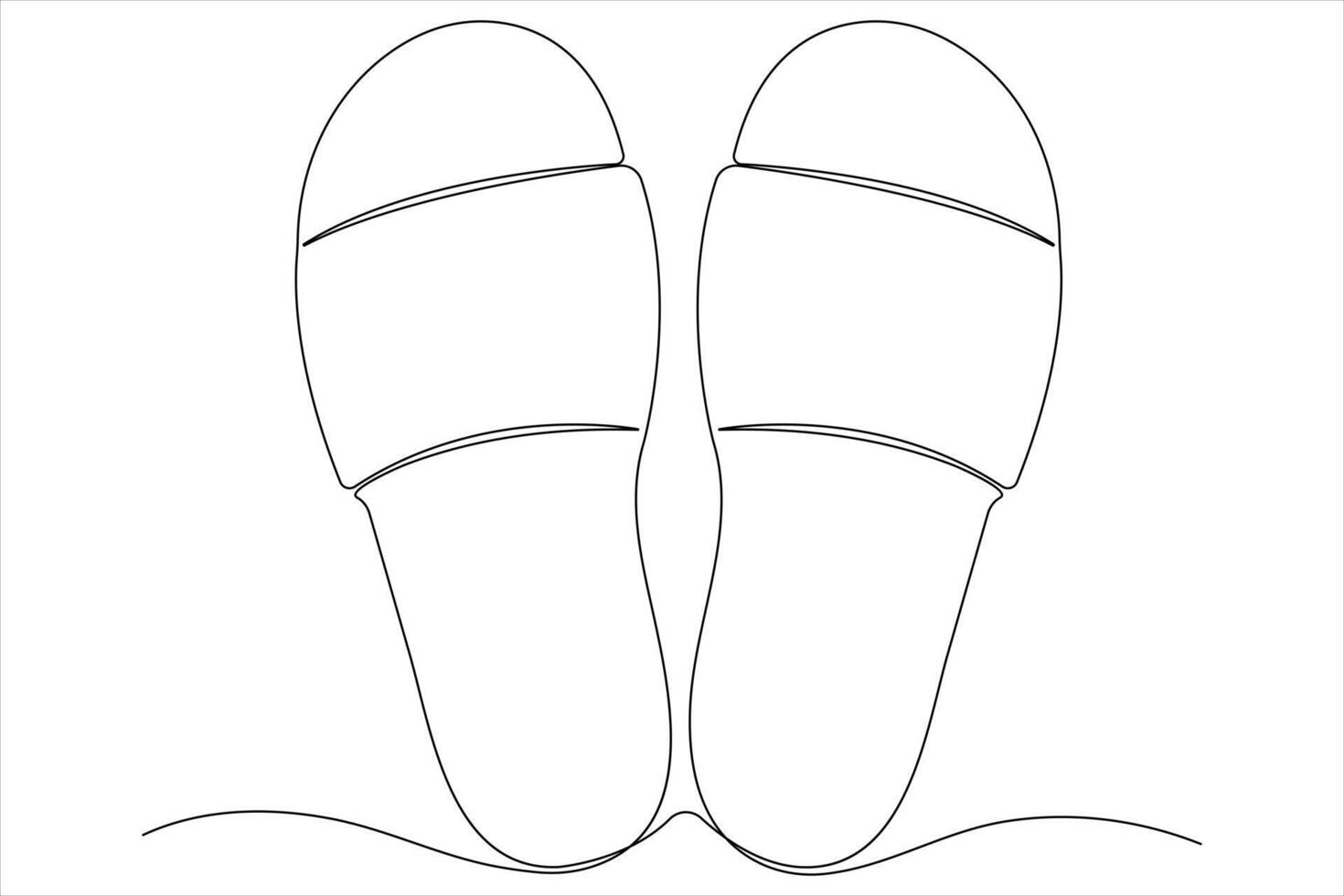 illustratie van doorlopend een lijn tekening sandalen icoon schoenen schets lijn ontwerp vector