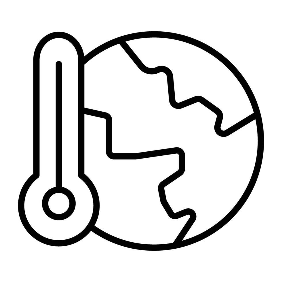 klimaatverandering lijn pictogram ontwerp vector