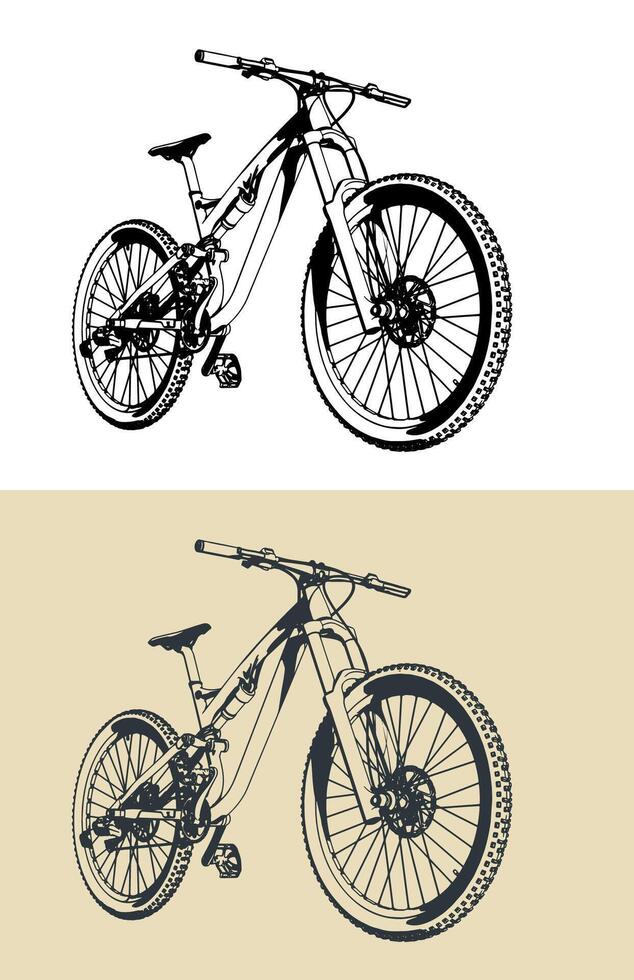 spoor fiets illustraties vector