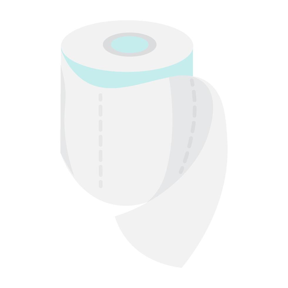 toilet papier rollen icoon hygiënisch geperforeerd papier vector